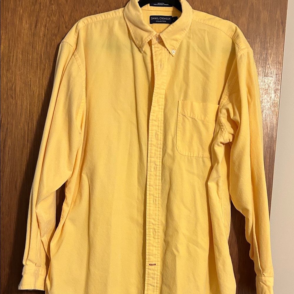 Daniel Cremieux Men’s Bright Yellow Button-Down Shirt